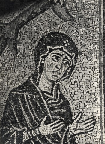 Zigrossi, Giuseppe — Anonimo romano sec. XII - S. Clemente, mosaico dell'abside: Madonna — particolare
